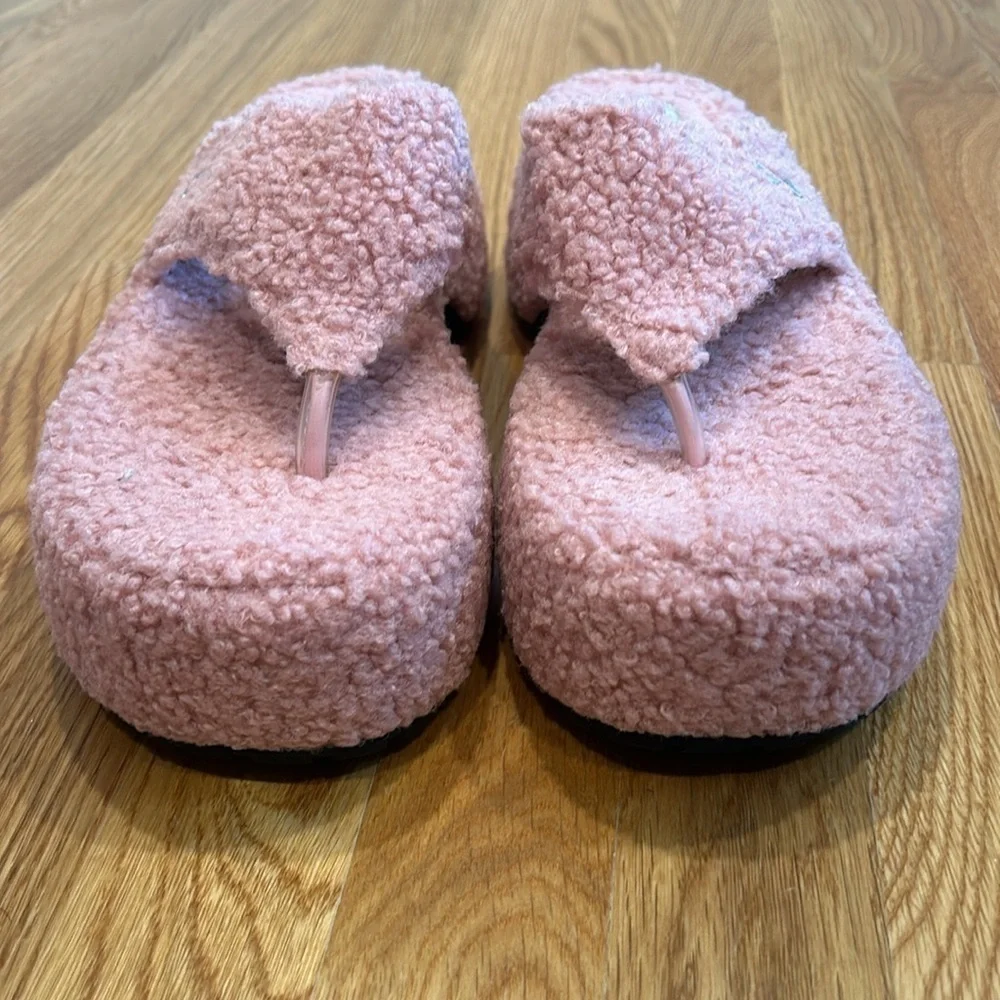 ZEMETA Platform pink motor thong sandal flip flop size 10 women’s new w/out box